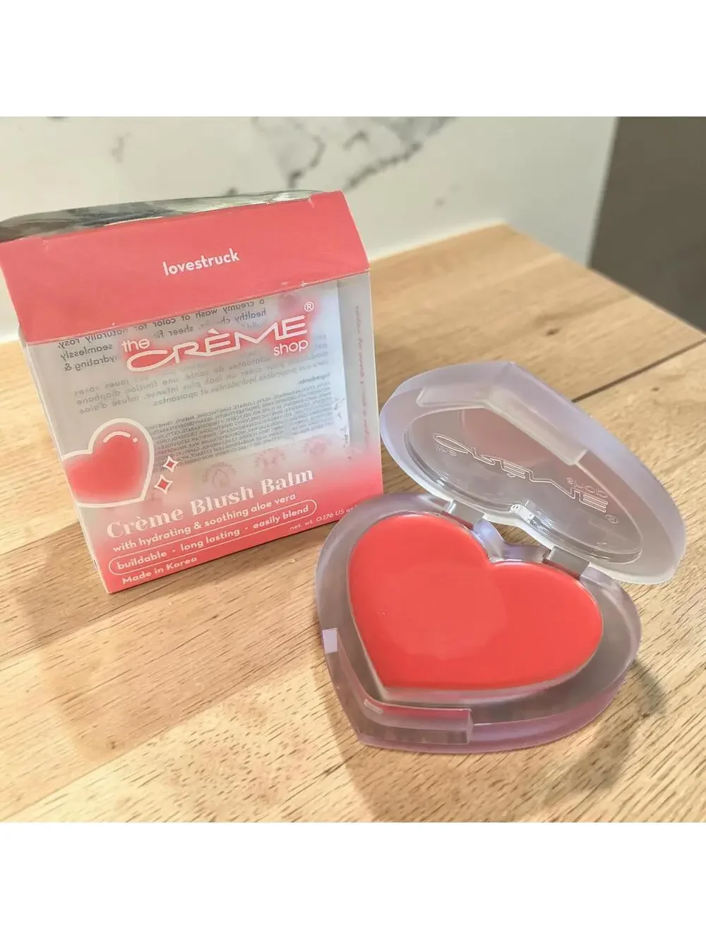 The Crème Shop Lovestuck Creme Blush Balm Heart Compact